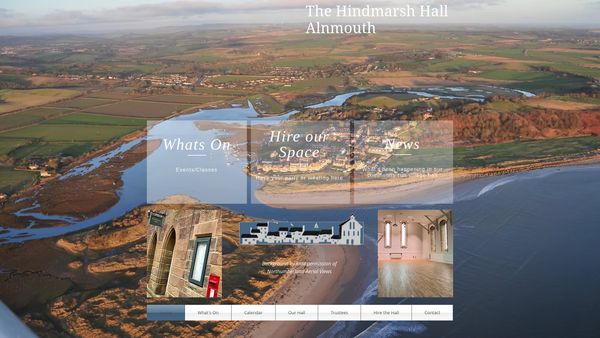 Screenshot of the Hindmarsh Village Hall website