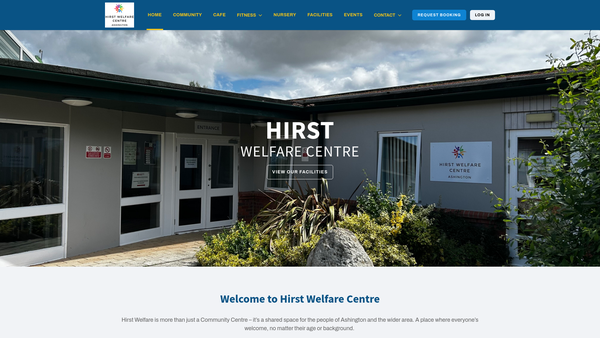 Screenshot of the Ashington Joint Welfare Scheme website