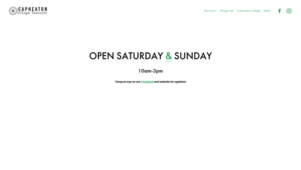 Screenshot of the Capheaton Village Institute website