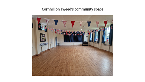 Screenshot of the Cornhill Village Hall website