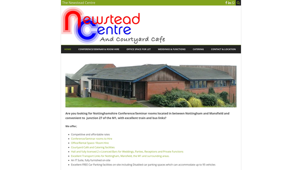 Screenshot of the Newstead Colliery Miners' Welfare Trust website