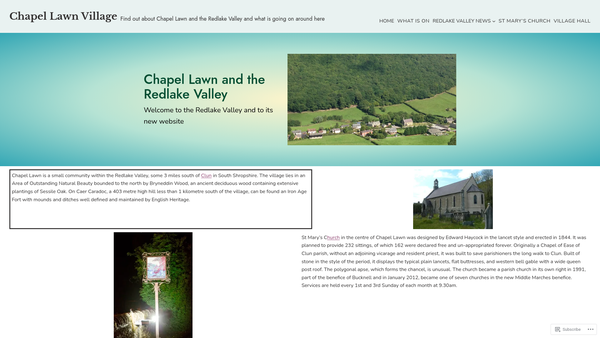 Screenshot of the Redlake Valley Village Hall website