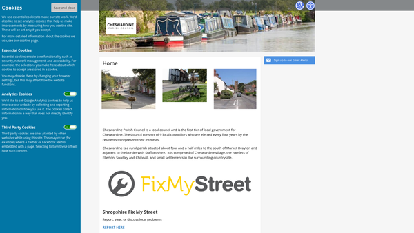 Screenshot of the Playing Field And Recreation Ground website