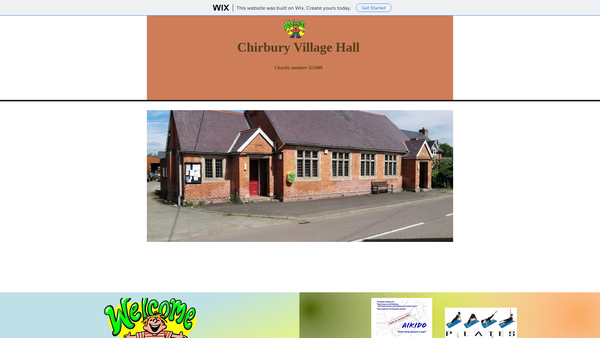Screenshot of the Chirbury Parish Hall website