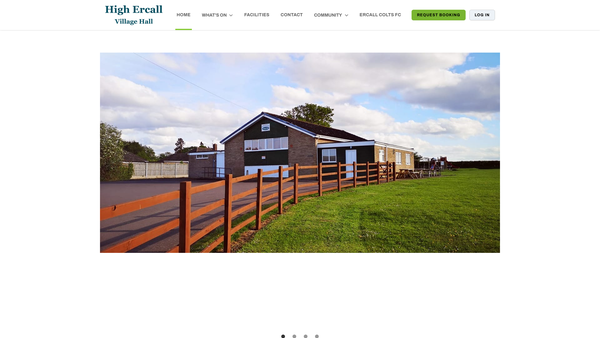 Screenshot of the Ercall Magna, Payton Recreation Ground And Village Hall website