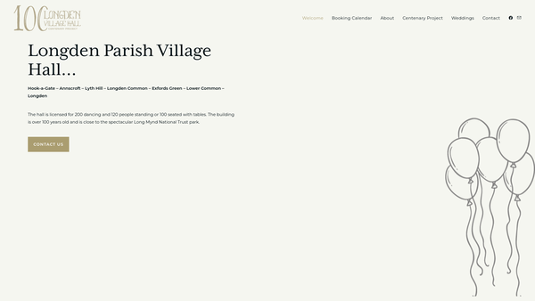 Screenshot of the Douglas Swire Memorial Hall And Longden Sports Ground website