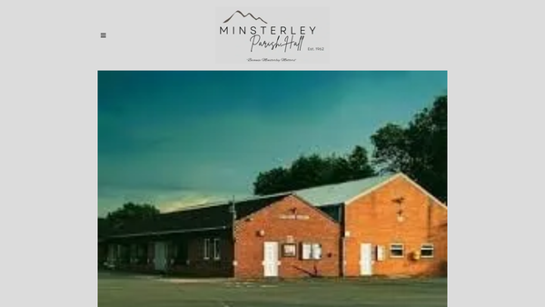 Screenshot of the The Minsterley Parish Hall website