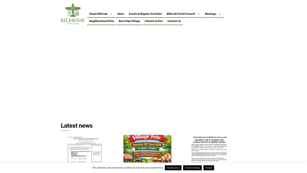 Screenshot of the The Twentyman Playing Fields website
