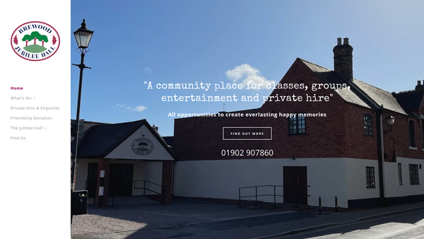 Screenshot of the Brewood Village Community Council website