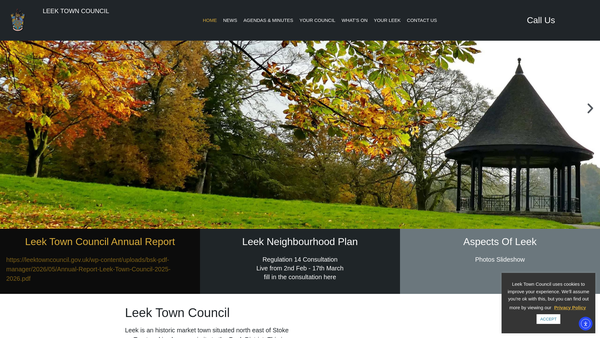 Screenshot of the Public Open Space And Recreation Ground website