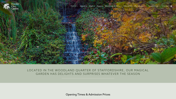 Screenshot of the Willoughbridge Garden Trust website