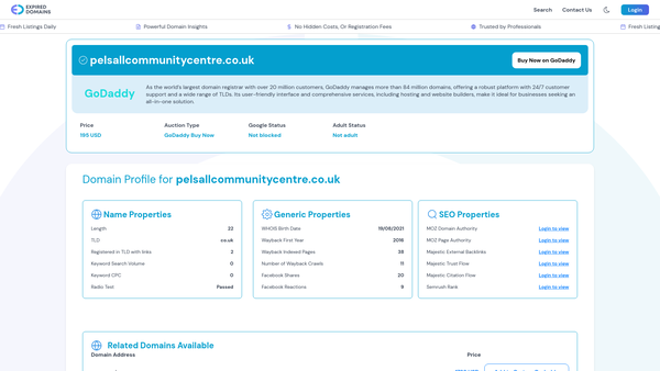 Screenshot of the Pelsall Community Association website