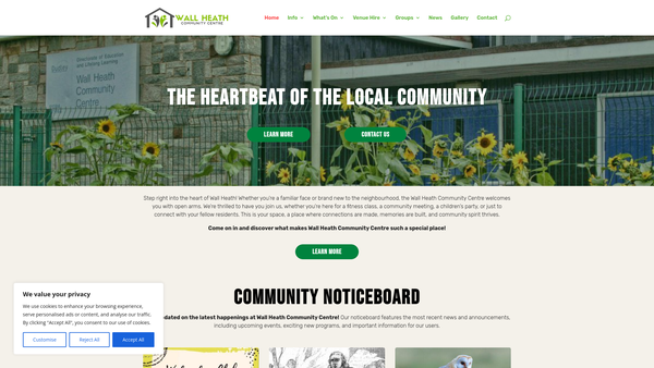 Screenshot of the The Wall Heath Community Association website