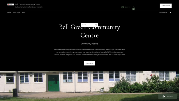 Screenshot of the Bell Green Community Association website