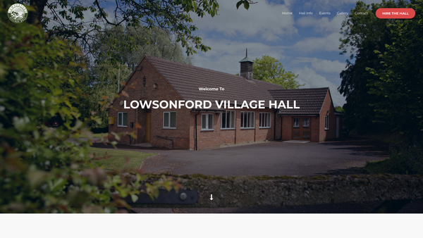 Screenshot of the Lowsonford Village Hall website