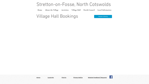 Screenshot of the Village Hall Stretton-On-Fosse website
