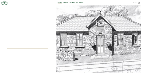 Screenshot of the Milburn Village Hall website