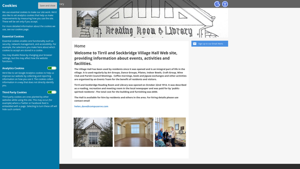 Screenshot of the The Tirril And Sockbridge Reading Room And Library website