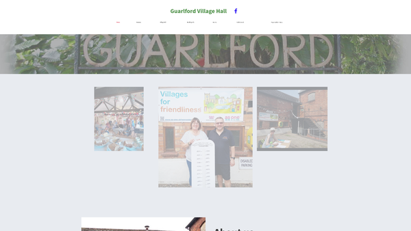 Screenshot of the Village Hall Guarlford website