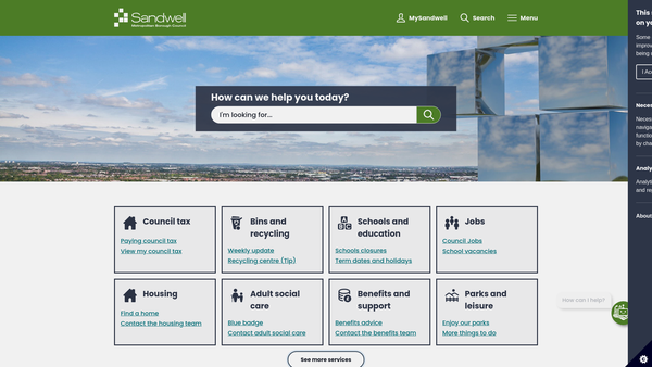 Screenshot of the Birchley Playing Fields website