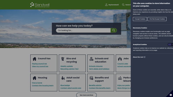Screenshot of the Broadwell Park website