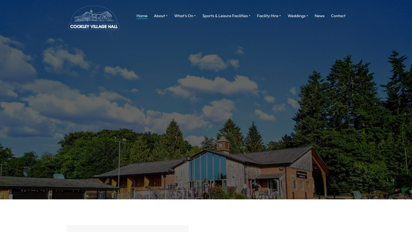 Screenshot of the Cookley Playing Field And Village Hall website