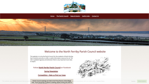 Screenshot of the Playing Field website