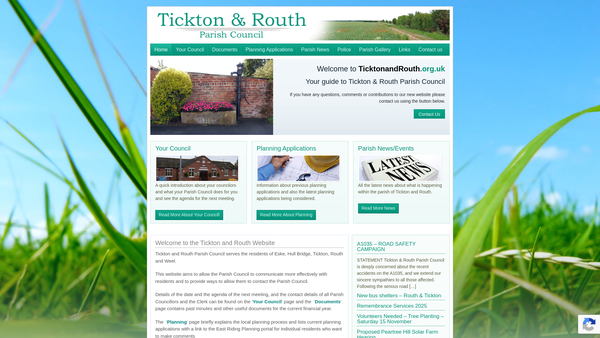 Screenshot of the The Recreation Ground website