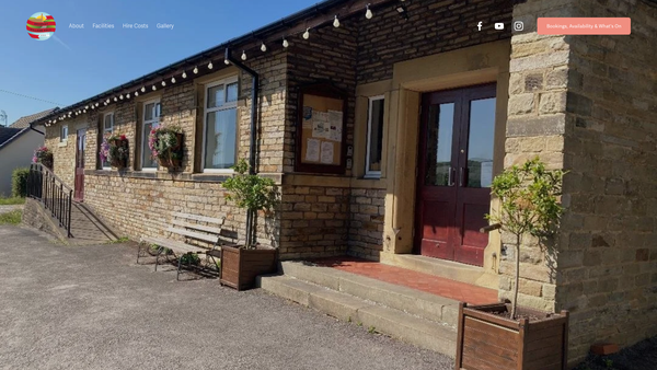 Screenshot of the Parish Institute And Memorial Hall website