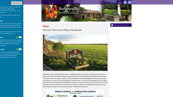 Screenshot of the Playing Field And Recreation Ground website