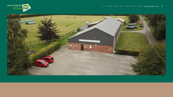 Screenshot of the Great Ouseburn Village Hall website