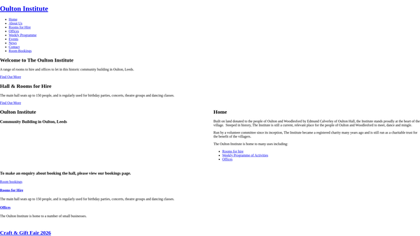 Screenshot of the The Oulton Institute website