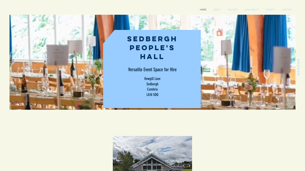 Screenshot of the Sedbergh People's Hall website