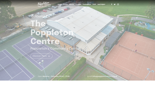 Screenshot of the The Poppleton Community Trust website
