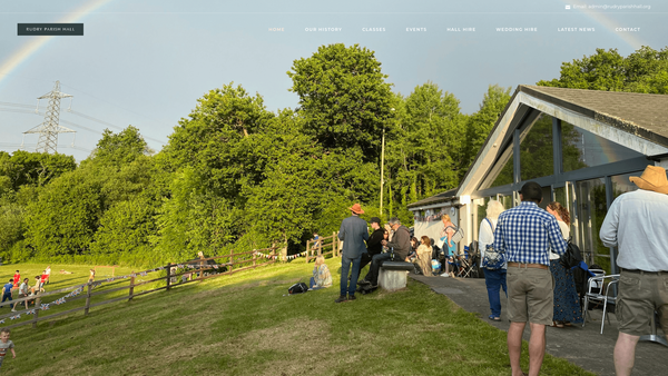 Screenshot of the Rudry Parish Hall And Social Centre website