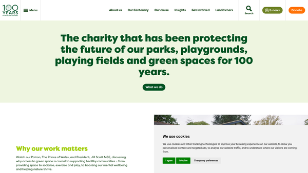 Screenshot of the Aberystruth Playing Field And Recreation Ground website