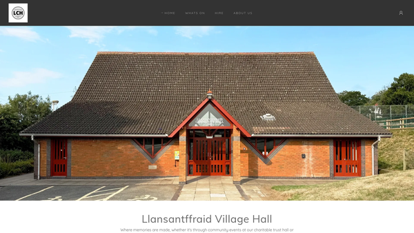 Screenshot of the Llansantffraid Pool And Llansantffraid Deuddwr Village Hall website