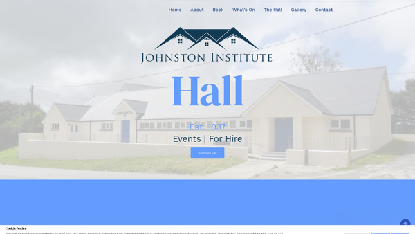 Screenshot of the Johnston Institute website