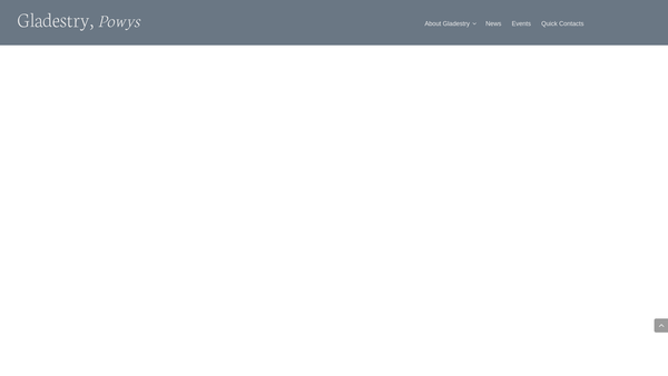 Screenshot of the Gladestry Village Hall website