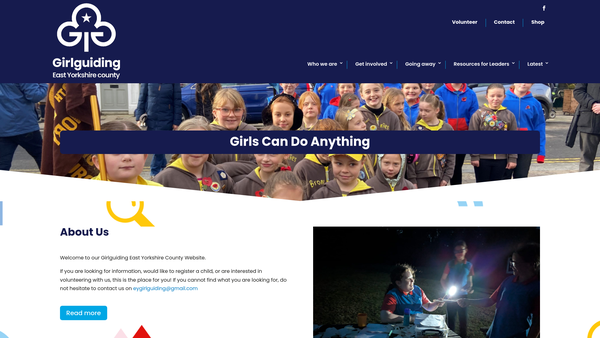 Screenshot of the The Guide Association East Yorkshire website