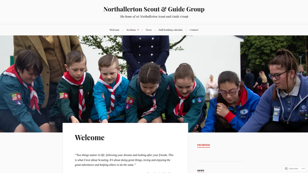 Screenshot of the Northallerton Scout Group website