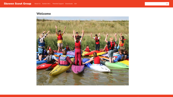 Screenshot of the 9th Neath Skewen Scout Group website