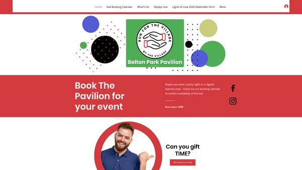 Screenshot of the Belton Recreation Ground website