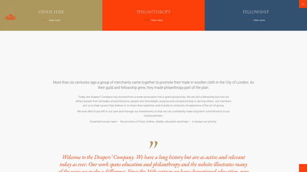 Screenshot of the The Thomas Howell's Education Fund For North Wales website
