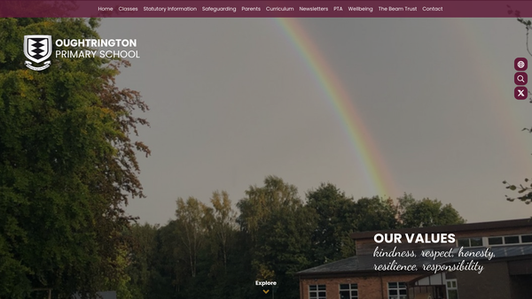 Screenshot of the Oliver Goldsmith Scholarship website