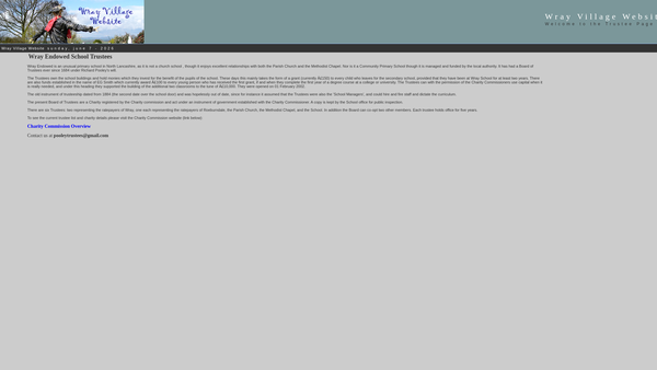Screenshot of the Pooley Educational Trust website
