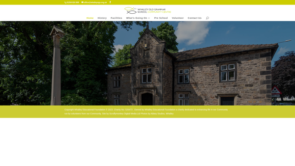 Screenshot of the Whalley Educational Foundation website