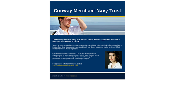 Screenshot of the The Conway Merchant Navy Trust website