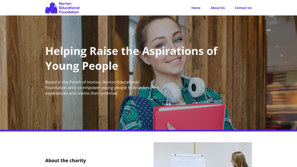 Screenshot of the Norton Educational Foundation website