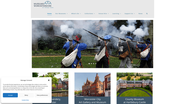 Screenshot of the The Tickenhill Collection website